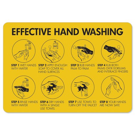 SIGNMISSION OSHA Notice Sign, Effective Hand Washing, 7in X 5in Decal, 5" W, 7" L, Effective Hand Washing OS-NS-D-57-25593